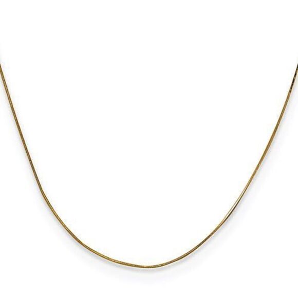Solid 14K Yellow Gold Octagonal Snake Chain – 16" - Picture 3 of 5
